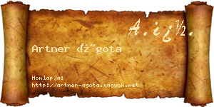 Artner Ágota névjegykártya