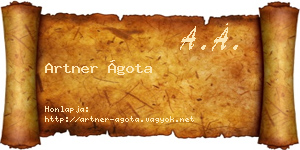 Artner Ágota névjegykártya